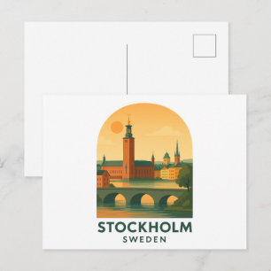 Vintage Stockholm Sweden Travel – Scandinavian  Postcard