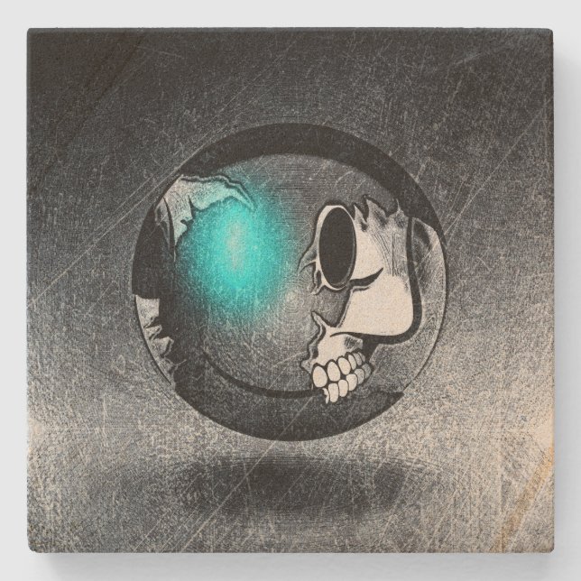 Vintage Stone Walkermoji Undercoat Coaster (Front)
