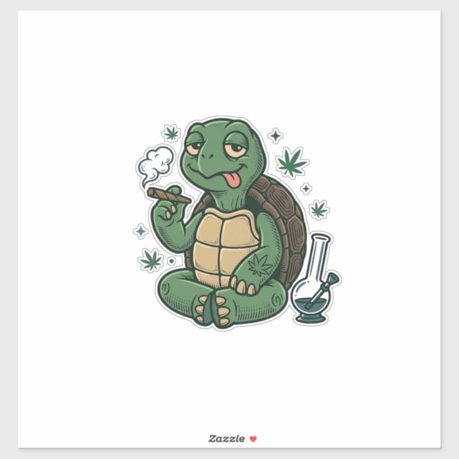 Vintage Stoner Turtle Vector Shirt Design_1 (Sheet)