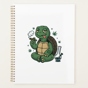 Vintage Stoner Turtle Vector Shirt Design_1 Planner