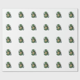 Vintage Stoner Turtle Vector Shirt Design_1 Wrapping Paper