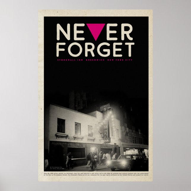 Vintage Stonewall Inn Never Forget Poster (Front)