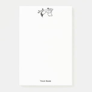 Vintage Stork Delivering a Baby #1 Post-it Notes