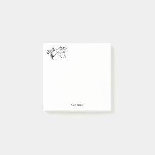 Vintage Stork Delivering a Baby #1 Post-it Notes