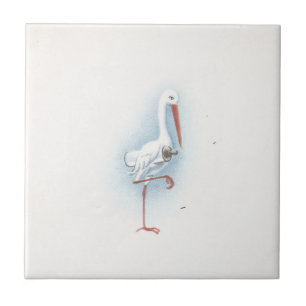 Vintage Stork Tile