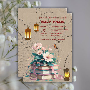 Vintage Storybook Floral Baby Shower Invitation