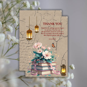 Vintage Storybook Floral Baby Shower Thank You Card