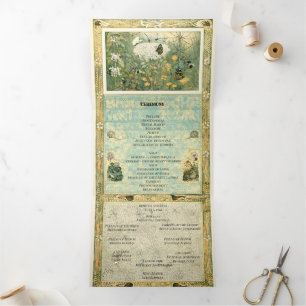 Vintage Storybook Forest Trifold Programme
