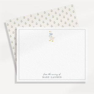 Vintage Storybook Goose Nursery Note Card