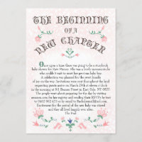 Vintage Storybook page Baby Shower Invitation