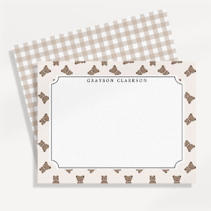 Vintage Storybook Teddy Bear nursery Note Card