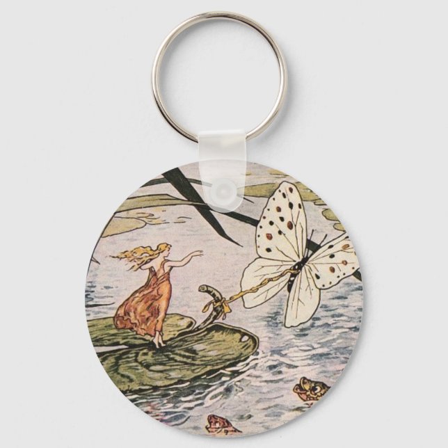 Vintage Storybook Thumbelina Keychain (Front)