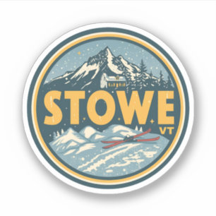 Vintage Stowe, VT outdoor winter trails ski slops