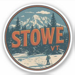 Vintage Stowe, VT outdoor winter trails ski slops