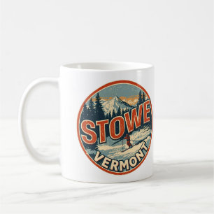 Vintage Stowe, VT outdoor winter trails ski slops Coffee Mug