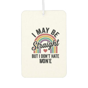 Vintage Straight But Kind Rainbow Pride Shirt_1 Air Freshener