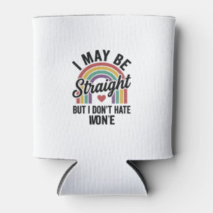 Vintage Straight But Kind Rainbow Pride Shirt_1 Can Cooler