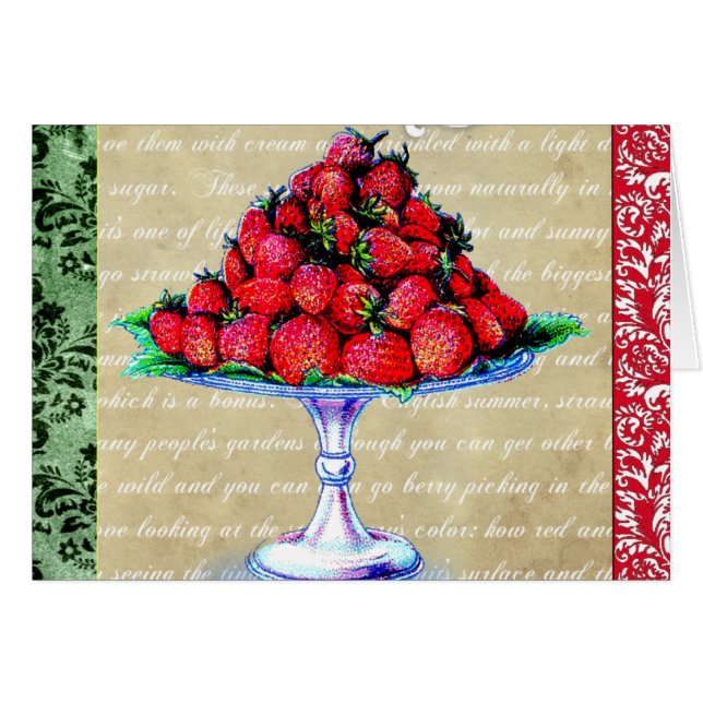 Vintage Strawberries Collage (Front Horizontal)