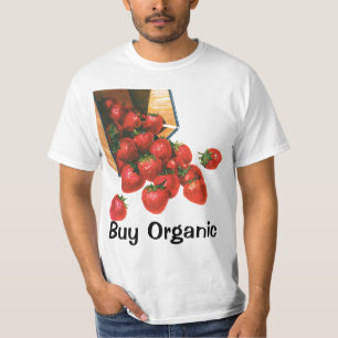 Vintage Strawberries in Basket, Food Fruit Berries T-Shirt