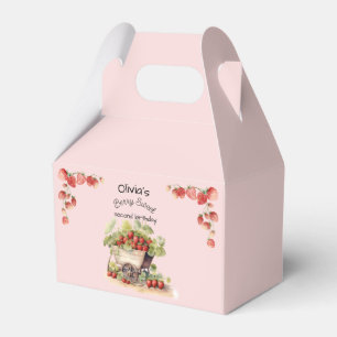 Vintage Strawberry Berry Sweet Birthday Party Favor Box