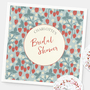 Vintage Strawberry Bridal Shower Napkin
