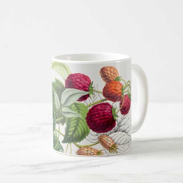 Vintage Strawberry Coffee Mug (Front Right)