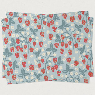 Vintage Strawberry Cottagecore Floral Botanical Tissue Paper