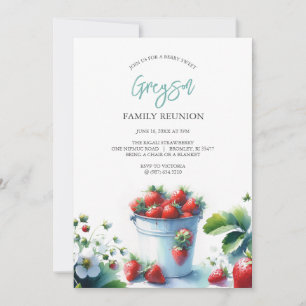 Vintage Strawberry Family Reunion Invitations