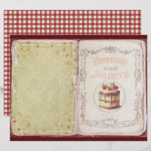Vintage Strawberry Farm Scrapbook Paper