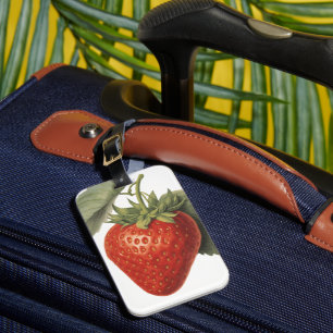 Vintage Strawberry Luggage Tag