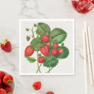 Vintage Strawberry Napkin