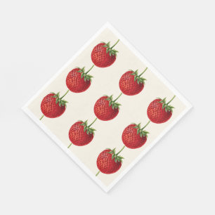 Vintage Strawberry Napkin