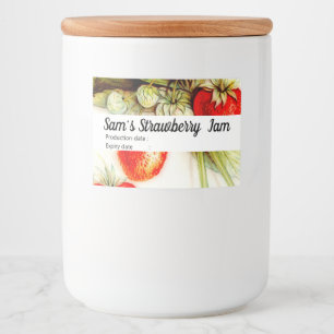 Vintage strawberry - personalized Jam Food Label