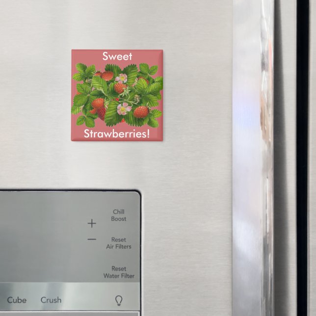 Vintage Strawberry Plant Magnet (In Situ (Fridge))
