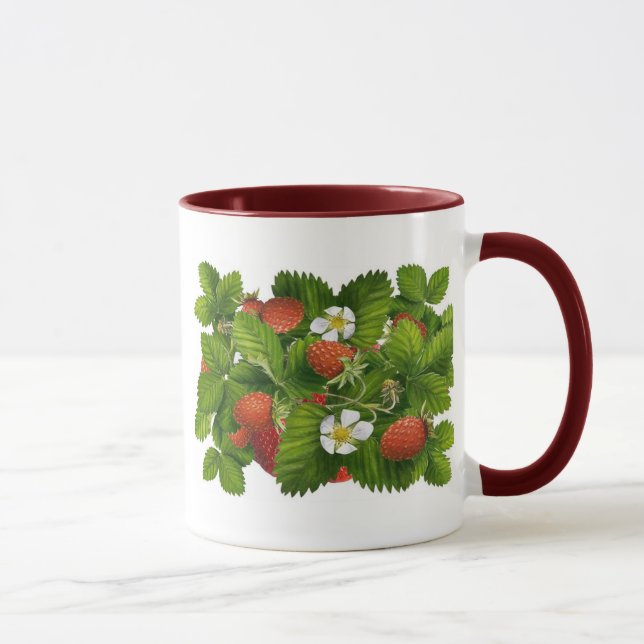 Vintage Strawberry Plant Mug (Right)