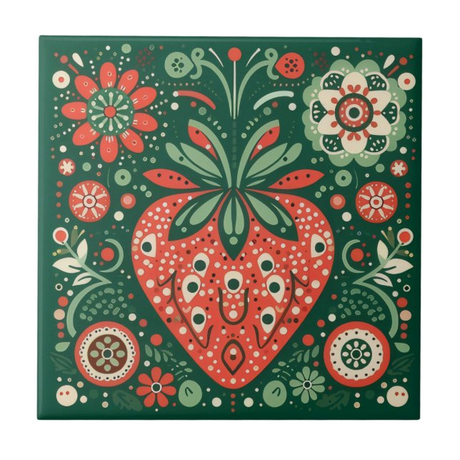 Vintage Strawberry tile (Front)