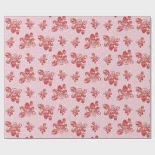 Vintage Strawberry Toile Pattern Gift Wrap