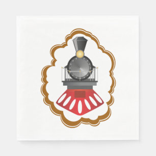 Vintage Stream Train Napkin