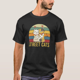 Vintage Street Cats Retro   Funny Cat T-Shirt