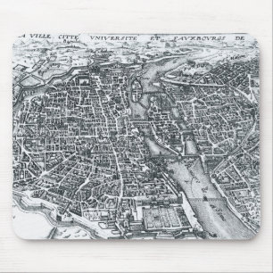 Vintage Street Map of Paris France Mouse Pad