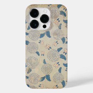 Vintage Stressed Japanese Flowers and Leaves Case-Mate iPhone 14 Pro Case