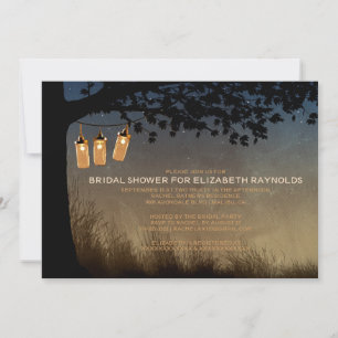 Vintage String Lights Bridal Shower Invitations