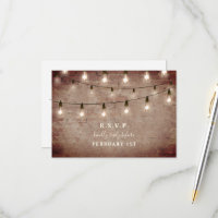 Vintage String Lights Industrial Brick Wedding