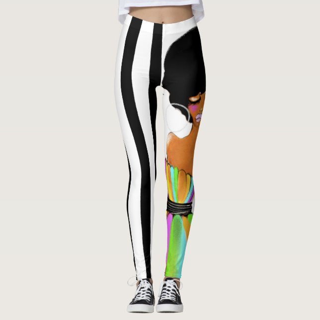 VINTAGE STRIPED LEGGINGS (Front)