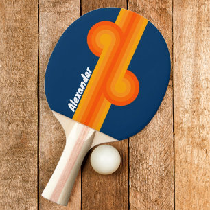 Vintage Striped Loop with Name Ping Pong Paddle