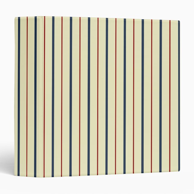 Vintage Striped Organizer Binder (Front/Spine)