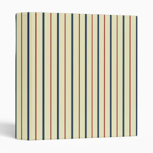 Vintage Striped Organizer Binder