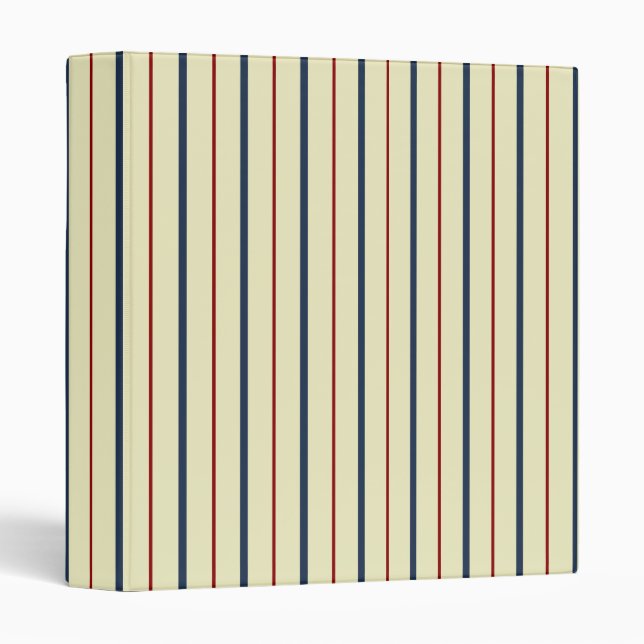 Vintage Striped Organizer Binder (Front/Spine)