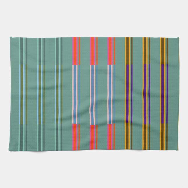 Vintage Striped Personalized -  Kitchen Towel (Horizontal)