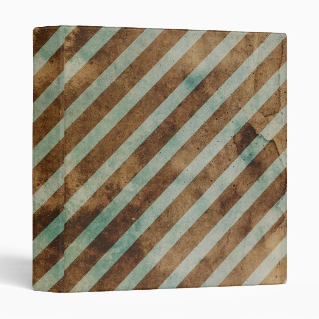 Vintage Striped Textile Grunge Binder (Front/Spine)